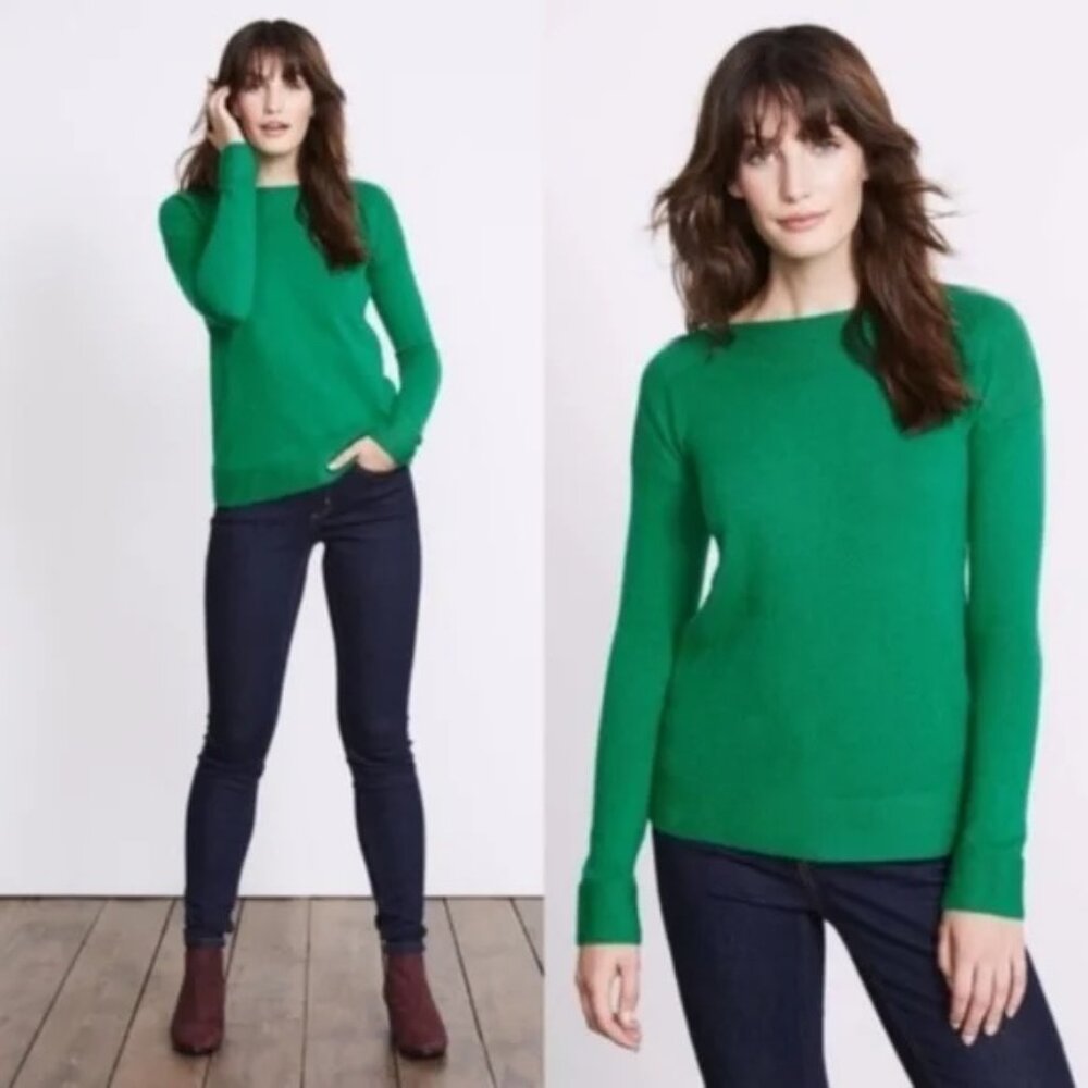 Boden Brie Green Jumper Wool Alpaca Blend Sweater